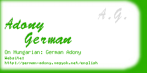 adony german business card